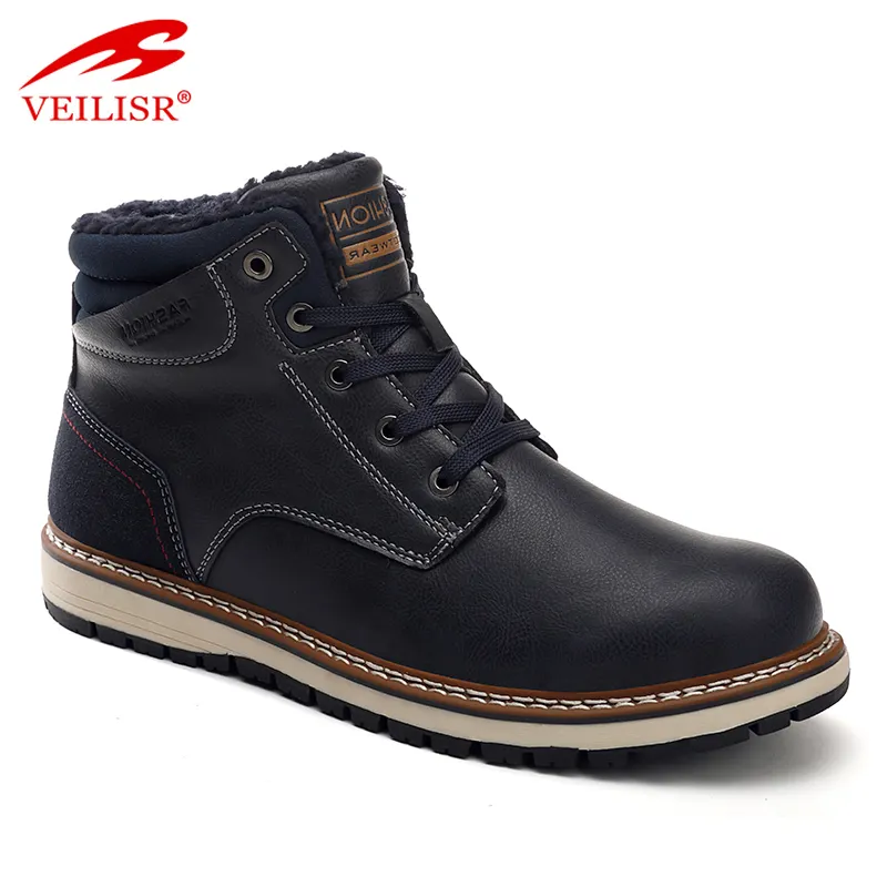 Zapatos fashion faux leather upper winter casual shoes men boots