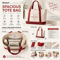 Sac fourre-tout en toile de coton personnalisé, sac de shopping réutilisable de qualité supérieure, sac à main en tissu écologique imprimé avec logo, grande capacité