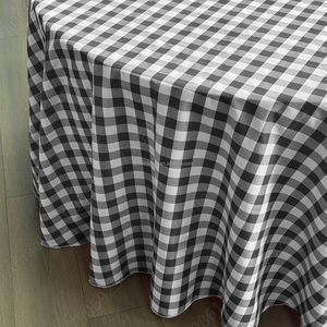 <span class=keywords><strong>Nappe</strong></span> ronde à carreaux noirs <span class=keywords><strong>et</strong></span> blancs ANNIELU pour banquet de mariage, nappes à carreaux personnalisées pour tables rondes, événements, fêtes - Product Image 3