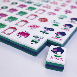 Tùy Chỉnh Ánh Sáng Màu Xanh Lá Cây Mỹ Mahjong Set, 4-Layer Tối Sang Trọng Acrylic Gạch Cho Trò Chơi Hiện Đại Đêm - Product Image 3