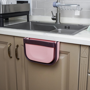 Aspire Hot Sale Folding Trash Can Plastic Hanging Trash Can For Bathroom Toilet Kitchen Cabinet Door
