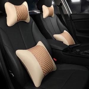 Gối Xe Hơi Dệt Kim Bằng Da PU Đệm Tựa Đầu Cổ Gối Tựa Đầu Xe Hơi Gối An Toàn Ô Tô Phụ Kiện Xe Hơi Ngoại Thất 2021 - Product Image 2