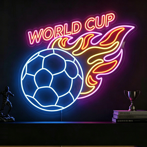Logotipo de fútbol LED de neón personalizado, adecuado para decoraciones de habitaciones con temática deportiva para niños, fiestas de cumpleaños infantiles, hecho de acrílico. - Product Image 2