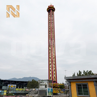Manège Nova Rides Crazy Extreme Rides : Manège Turbo Drop Rotatif avec Lumières LED, Tour de Chute, Manège d'Attraction à Vendre
