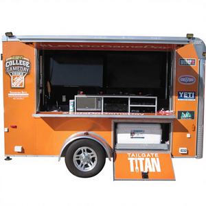 Remolque de Comida, Camión de Comida Callejera con Barbacoa Completa, Contenedor de Café, Barra de Dulces y Chips, Cocina Móvil de Fibra de Vidrio para Exteriores - Product Image 1