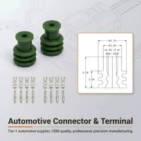 Tapón de Goma Verde Impermeable FYES010-00030 para Conectores de Automóviles