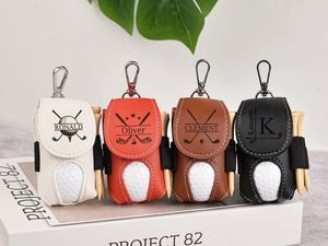 Custom Logo Printed Personalized <b>Mini</b> Golf for Holder Golf <b>Pouch</b> Bag PU Leather Gift - Product Image 2