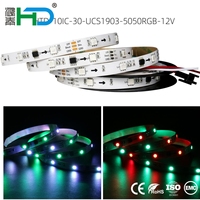 Bande lumineuse LED programmable Ws2811 12v Ip68 70mm 5m Rgb Flexible 5m Rgb Bande lumineuse LED étanche Synchronisation musicale