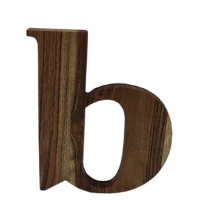 Letra B marrón decorativa de pared, alfabeto C pequeño de madera Natural, nuevo estilo, accesorios artesanales personalizados hechos a mano - Product Image 1