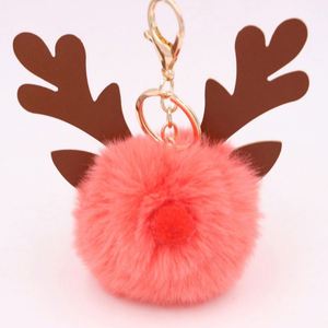 Llavero de Peluche de Ciervo Navideño, Adorno de Peluche con Bola Peluda, Bonito Colgante para Bolsa, Decoración para Árbol de Navidad - Product Image 2