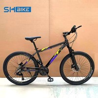 Vélo de montagne personnalisé 26" 27.5" 29" léger avec suspension, frein à disque, 21 vitesses, cadre en acier carbone
