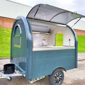 รถขายอาหารเคลื่อนที่ อลูมิเนียม สำหรับขายไอศกรีม กาแฟ อาหารจานด่วน ฮอทดอก ขนมขบเคี้ยว และมันฝรั่งทอด - Product Image 1