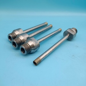 Customized Stainless Steel Sintered Glass <b>Hole</b> <b>Saw</b> Diamond Drill Bit Extended Length 155L Threaded Shank Overall Grade G1 CNC - Product Image 5