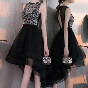 Vestido de Dama de Honor Clásico para Banquete de Verano, Vestido de Fiesta Corto y Largo para Reunión Anual de Verano - Product Image 4