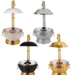 Calentador de Comida de Acero Inoxidable con Tapa, Bañado en Oro, para Buffet, Hotel, Restaurante y Catering - Product Image 1