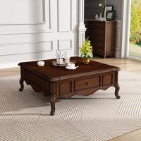 Table basse de rangement en bois massif de séquoia américain, écologique, pour salon, hôtels et appartements