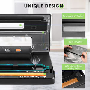 เครื่องซีล<span class=keywords><strong>อาหาร</strong></span>สุญญากาศไฟฟ้าแบบพกพาสำหรับใช้ในครัวเรือนเกรดอัตโนมัติพร้อมพื้นโต๊ะพลาสติกสำหรับปิดผนึกถุงสภาพใหม่ - Product Image 5