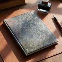 Carnet à couverture rigide en PU vintage sur mesure |   Journal d'écriture à pages vierges, carnet personnalisé |   Logo personnalisé en couleur, en relief 3D