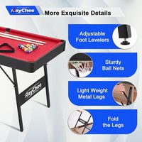 Mini table de jeu de billard pliante en PVC Portable pieds réglables avec pieds verrouillables pour enfants et adultes comprend des boules Triangle