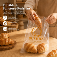 Bolsas de Embalaje Planas de Polietileno LDPE Transparente para Alimentos, Impresas Personalizadas, para Panadería y Almacenamiento de Alimentos