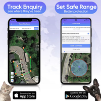 Collier intelligent anti-perte d'animaux Localisateur de chats Suivi de chiens Traceur GPS étanche pour animaux de compagnie