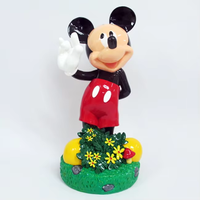 Statuette de dessin animé 3D en résine classique, souris amoureuses souriantes, décoration de jardin extérieur, figurines sur pied, faites à la main sur mesure