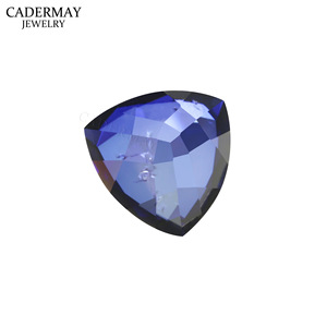 Cadermay Jewelry Synthetic Sapphire Loose Stone Triangle Blue 5x5mm To 12x12mm For Jewelry Making - Product Image 5