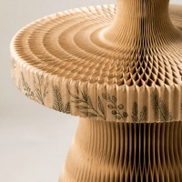 Présentoir Rond en Papier Nid d'Abeille à 2 Niveaux, Support Pliant pour Aliments, Décoration de Table Buffet pour Magasin et Étagères d'Exposition