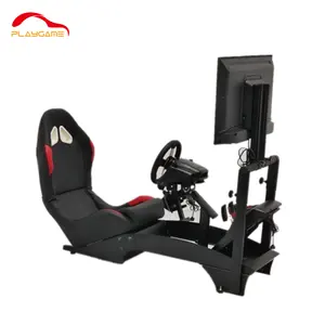 Diseño plegable ajustable de 3d coche conducción simulador asiento de carreras de simulador con palanca de cambios titular