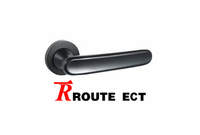 Poignée multicolore de style simple pour porte de chambre intérieure, serrure de porte en bois silencieuse