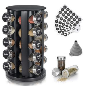 ชั้นวางเครื่องเทศในครัวแบบหมุน360พร้อมขวดแก้ว - Product Image 6