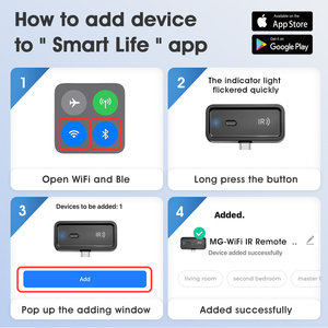 Control Remoto Universal Inteligente Tuya IR WiFi Infrarrojo para TV, DVD, Aire Acondicionado, Compatible con <span class=keywords><strong>Alexa</strong></span> y Google Home - Product Image 5