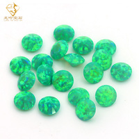 Pierres d'opale synthétique rondes de 6/7/8 mm, opale de haute qualité à feu vif, pierres précieuses en vrac pour la fabrication de bagues, colliers, boucles d'oreilles et bijoux