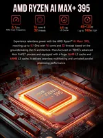 EVO-X2 AI Mini PC AMD Ryzen Al Max+ 395 128GB LPDDR5X 8000MHz (16GB*8) 2TB PCIe 4.0 SSD WiFi 7 BT5.4 Komputer Gaming Mini