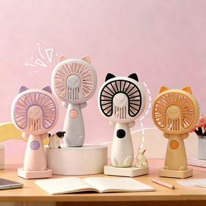 Mini Cartoon Fan Portable Rechargeable USB For Kids Students With Three Speeds DC Motor - Product Image 3