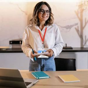 10-Piece <b>Set</b> of <b>Colourful</b> ID Card Holders & Lanyards for Work Cards Keychains - Product Image 3