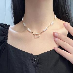 Collar de Perlas de Agua Dulce Estilo Barroco Zhi Zhen, Cielo Estrellado Romántico, Estilo Ins, Lindo, Rechazo de la Opacidad, Perla de Zhuji - Product Image 1