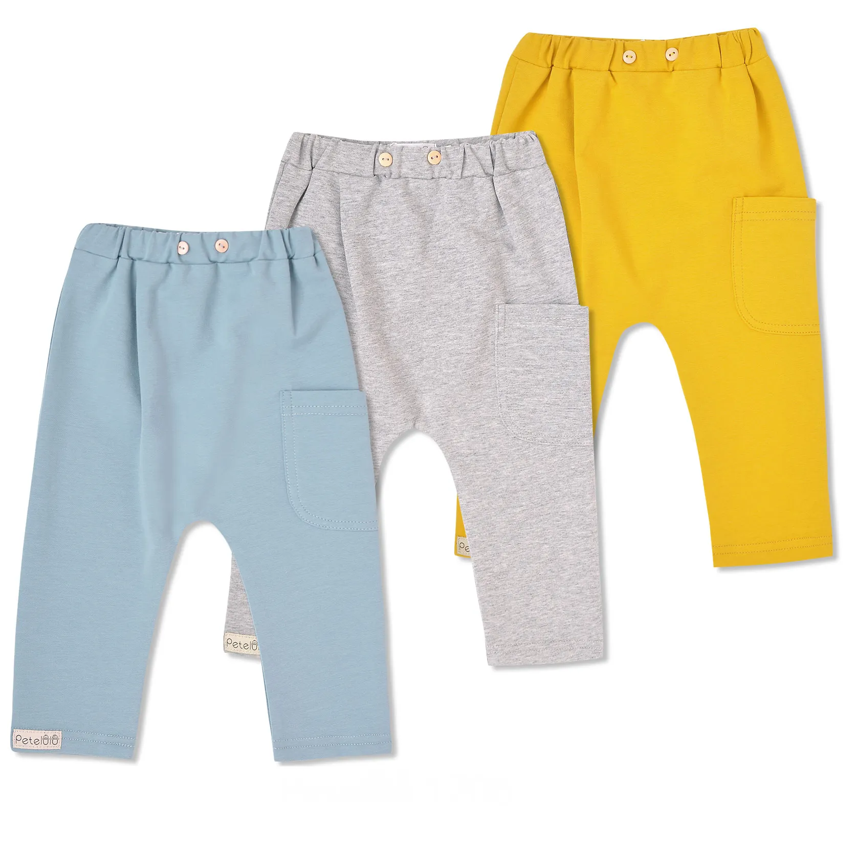 Petelulu New Fashion Ribbed Cotton Girl Boy Baby Pants Fit For Kids Trousers 1 pack MOQ 3 Sizes