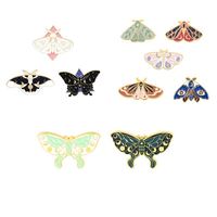 Épingle de revers avec Logo personnalisé, Phase de lune, libellule colorée, chauve-souris, papillon, broches de nuit, insectes, Badges de revers, décoration, vente en gros