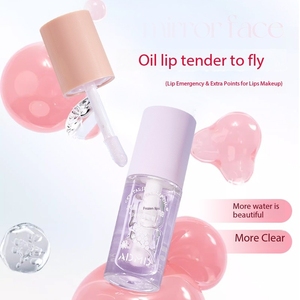 Huile à lèvres effet gelée cristalline hydratante, réduit les ridules, en vrac en stock, brillant à lèvres effet miroir repulpant, saveur fruitée, applicateur grand format - Product Image 3