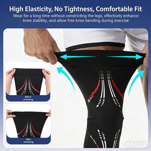 Manchons de compression allongés pour genoux et mollets, pour le basketball, le football et le cyclisme, pour hommes et femmes - Product Image 5