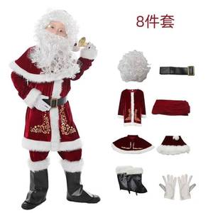Disfraz de Papá Noel Rojo de Lujo en Oferta, Traje de Cosplay para Adultos y Niños - Product Image 3