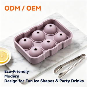 <b>Large</b> Reusable 6-grid Silicone Cube Tray Mini <b>square</b> Ice Mold <b>Set</b>, with Lid, Sustainable Use - Product Image 1