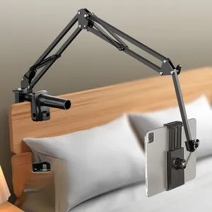 Metall Desktop-Ständer Langarm Tablet-Ständer Bett Desktop Lazy Bracket Support IPad Smartphone Halter Mikrofon Boom Arm