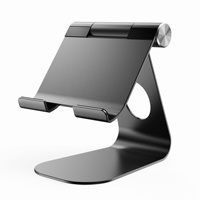 Support en alliage d'aluminium personnalisé en usine Fournisseur Support de production usiné CNC Support de téléphone tablette PC avec logo personnalisé