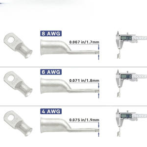 ขั้วต่อแบบกดเย็น60ชิ้นขั้วต่อสายแบตเตอรี่ AWG 8 6 4สำหรับงานหนัก - Product Image 2