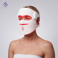 Máscara Facial LED de Terapia de Luz Roja Infrarroja Profunda 3D Inalámbrica EYCO con Compresa de Hielo, 415nm 630nm 850nm