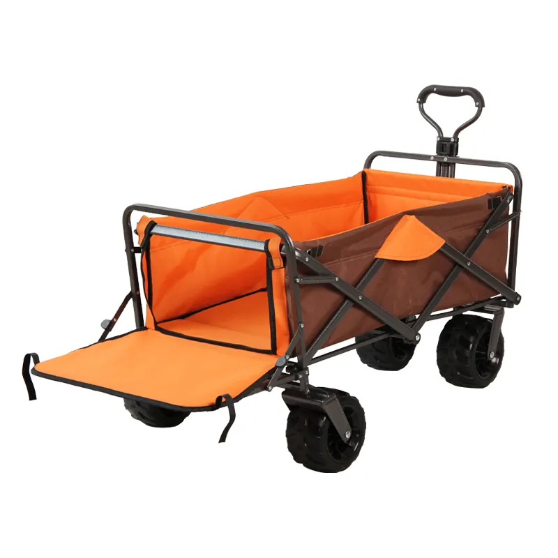 Chariot pliable de chariot utilitaire extérieur de jardin pliable pour le chariot pliant de camping de camping