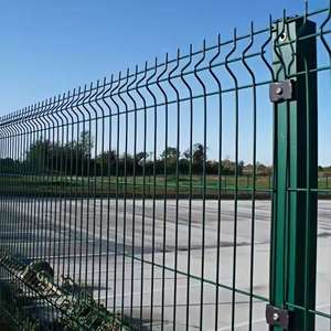 3D V-Fold Galvanized Welded <strong>Fence</strong> Panel with Heat Treated Wood Metal Frame - Product Image 2