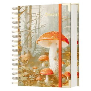 Diario Personalizado de Alta Gama con Encuadernación Espiral, Papel A6, Impresión UV, Cubierta Floral Botánica, Adornos Dorados, Regalo, <span class=keywords><strong>Libro</strong></span> de Recuerdos - Product Image 1